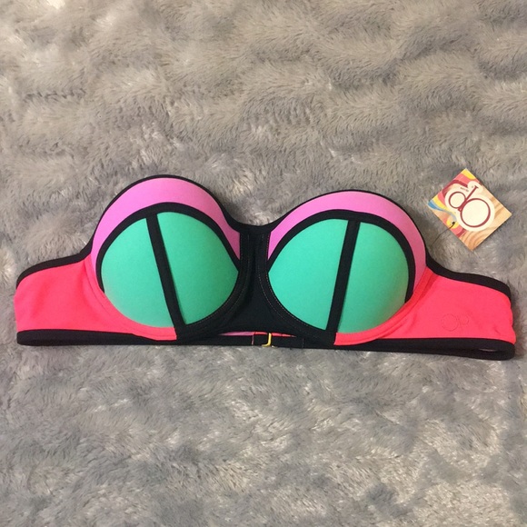 O.P. Push up bandeau bikini top NWT - Picture 1 of 3